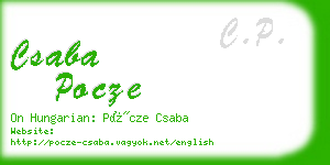 csaba pocze business card